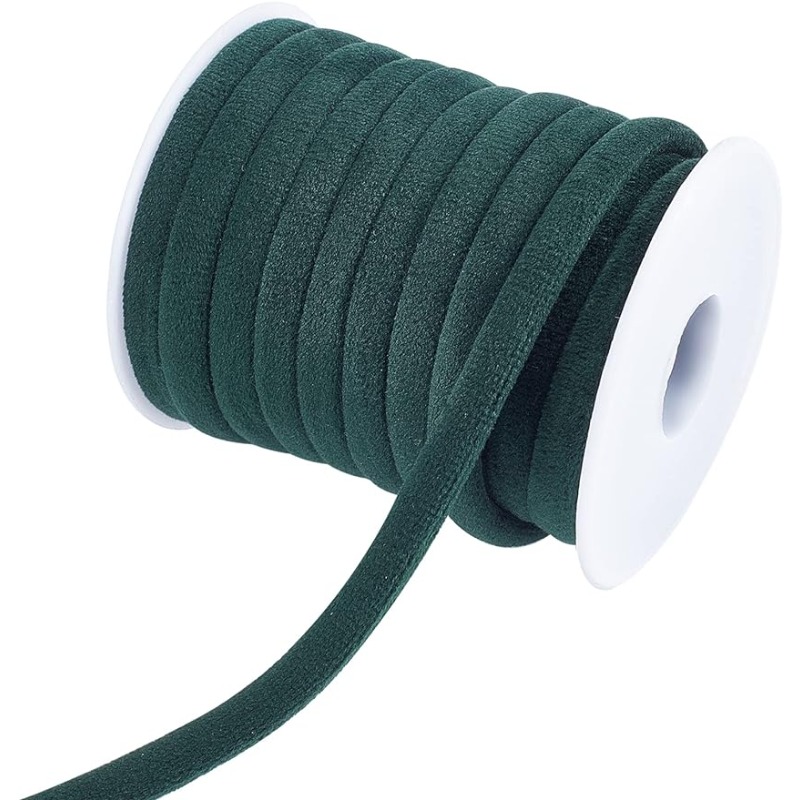 1 Rolle 10 m 8 mm dunkelgrüne – Velvet Ribbon Roll Bewertung und Preis