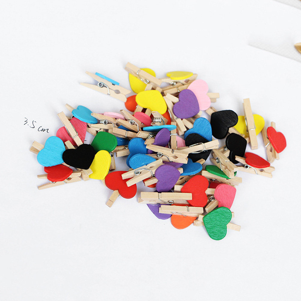Christmas Craft Embellishment - 50 Stück Mini-Holzwäscheklammern aus Naturholz für
