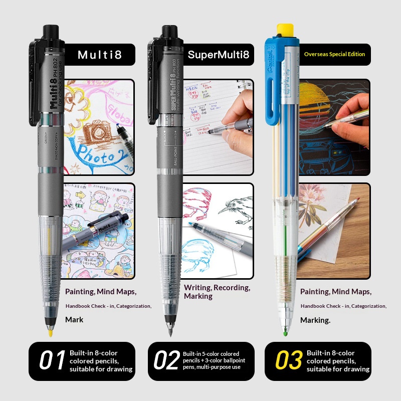 Pentel Multi 8-in-1 Farbiger D – Staedtler Pencil Lumocolor Bewertung und Preis